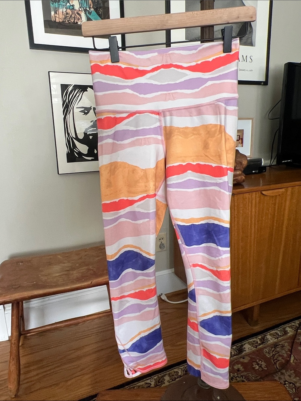 lululemon athletica Multicolor Wave-Print Cropped Leggings